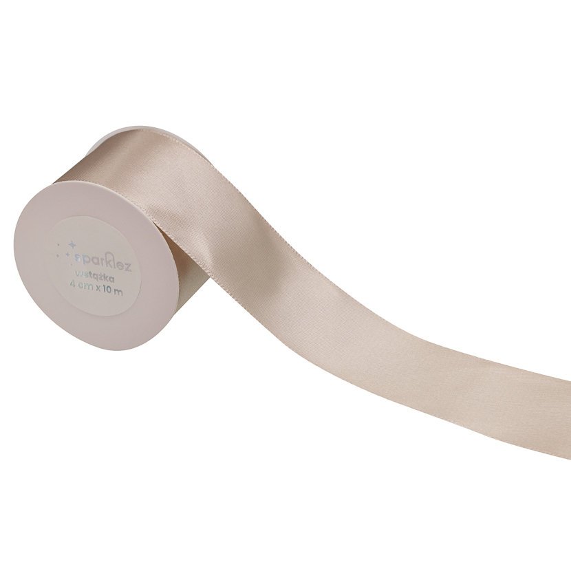 SPARKLEZ Wstążka beżowa 4cm 10m