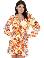 Sukienki - Guess Sukienka letnia Hafa W3GK34 WFCY0 Kolorowy Regular Fit - miniaturka - grafika 1