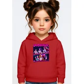 Bluzy dla dziewczynek - BLUZA DZIECIĘCA KPOP DEMON HUNTERS HUNTRIX 134-140 Z KAPTUREM BAWEŁNIANA - miniaturka - grafika 1