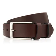 Paski - PASEK MĘSKI SKÓRZANY BRĄZOWY 100 CM ZE SREBRNĄ KLAMRĄ PAOLO PERUZZI PG-03-BRS-100 - miniaturka - grafika 1