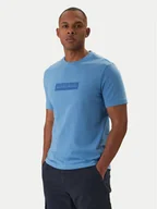 Koszulki męskie - Napapijri T-Shirt S-Box Logo NP0A4IFL Niebieski Regular Fit - miniaturka - grafika 1