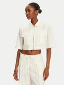 Koszule damskie - Patrizia Pepe Koszula 2C1590 A573 W146 Écru Regular Fit - miniaturka - grafika 1