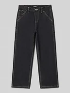 Spodnie i spodenki dla chłopców - Jeansy o szerokim kroju z naszywką z logo model ‘Alex’ - miniaturka - grafika 1