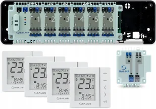 SALUS StartPack Standar - zestaw przewodowego sterowania ogrzewaniem podłogowym bez zarządzania przez Internet: KL06-M, PL07, 4 x VS30W - Grzałki do akwarium - miniaturka - grafika 1