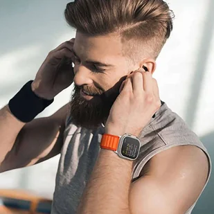 Pasek do zegarka sportowy Alogy Sport Strap do Apple Watch 4/5/6/7/8/SE (38/40/41mm) Pomarańczowy - Akcesoria do smartwatchy - miniaturka - grafika 10