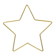 Wyposażenie pokoiku dziecięcego - [000145] Obręcz metalowa baza do łapacza snów gwiazdka 20cm złota - miniaturka - grafika 1