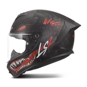 Kaski motocyklowe - Kask Integralny LS2 FF820 Rapid III Kaiju II Czarny/Czerwony/Złamany BiałyXS - miniaturka - grafika 1