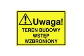 Tablice BHP - Tablica 400x195 Teren budowy - wstęp wzbroniony - miniaturka - grafika 1