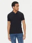 Koszulki męskie - Geox Polo M5510W T3236 F1624 Granatowy Regular Fit - miniaturka - grafika 1