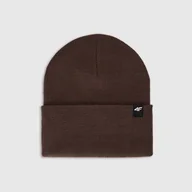 Czapki damskie - Czapka zimowa uniseks 4F 4FWAW25ACAPU674-81S Brązowy U - miniaturka - grafika 1