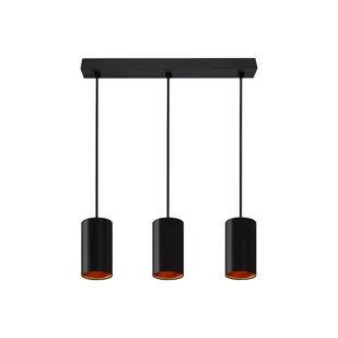 Chloe Gu10 X 3 Gu10 Zwieszana 250V Ip20 3X70X125Mm Czarny Złoty Okrągła Baza Prostokątna Spectrum LED - Lampy sufitowe - miniaturka - grafika 1