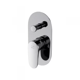 Cersanit Inverto bateria wannowo-prysznicowa podtynkowa chrom uchwyty 2 Design in 1 chrom i czarny S951-313 S951-313 - Baterie wannowe i prysznicowe - miniaturka - grafika 1