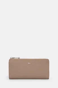 Lacoste portfel damski kolor beżowy NF4765DZ - Portfele - miniaturka - grafika 1