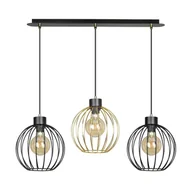 Lampy sufitowe - Emibig Pineta 3 Black/Gold Wisząca 559/3 - miniaturka - grafika 1