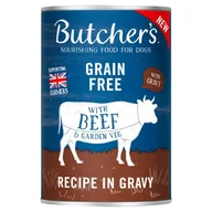 Woda - Butcher's Karma dla psa kawałki z wołowiną w sosie 400 g - miniaturka - grafika 1