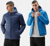 Kurtki męskie - 4F Kurtka Męska Dwustronna Prześciowa Wiosenna Jesienna Puchowa 2W1 - miniaturka - grafika 1