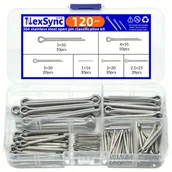 Inne - TEMU 120 szt. Stalowe Spinki U-kształtne z Wiosną, Zaciski Rozdzielające, Elastyczne, ze Stali Nierdzewnej 304 - miniaturka - grafika 1