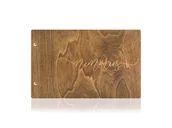 Albumy fotograficzne - Album Allubra Drewniany (Dąb) skręcany, Memories - karty eko kraft - miniaturka - grafika 1