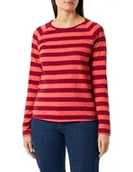 Koszulki i topy damskie - camel active Damska koszulka w paski z biologicznej bawełny, czerwony, XS - miniaturka - grafika 1