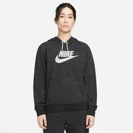 Bluzy damskie - Damska Bluza NIKE W NSW GYM VNTG GFX EASY PO HD DM6388-010 – Czarny - miniaturka - grafika 1