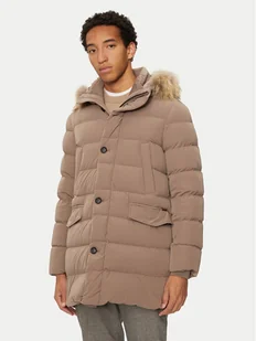 Hetregó Kurtka puchowa Parker 8N436M Beżowy Regular Fit - Kurtki męskie - miniaturka - grafika 1