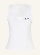 Koszulki i topy damskie - Nike Tank Top Court Victory Z Siateczki weiss - miniaturka - grafika 1