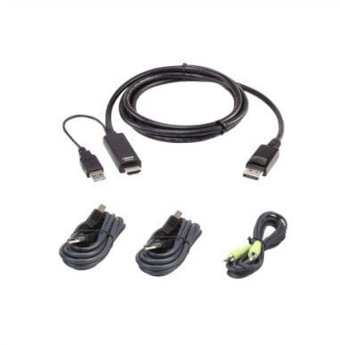 Zestaw kabli KVM ATEN 2L-7D02UHDPX4 HDMI-DP, True 4K