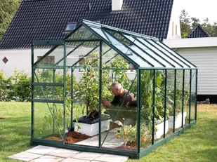 VITAVIA szklarnia ogrodowa VENUS 7500, srebrna - 7,5 m2, (1,93 m x 3,84 m) + baza - Szklarnie ogrodowe - miniaturka - grafika 11