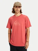 Koszulki męskie - Quiksilver T-Shirt Ev Comp Logo EQYZT08182 Czerwony Regular Fit - miniaturka - grafika 1