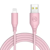 Kable USB - Tellur Silicone Data Cable, Usb To Lightning, 3A, 1M, Pink - miniaturka - grafika 1