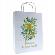 Akcesoria do pakowania - torba na prezent PIERWSZA KOMUNIA Święta nadruk x1 - miniaturka - grafika 1