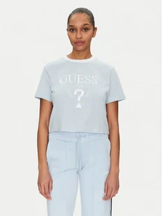 Guess T-Shirt V5GI18 I3Z14 Błękitny Boxy Fit - Koszulki i topy damskie - miniaturka - grafika 1