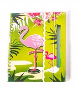 Długopisy - Notes z długopisem pamiętnik flaming różne kolory - miniaturka - grafika 1