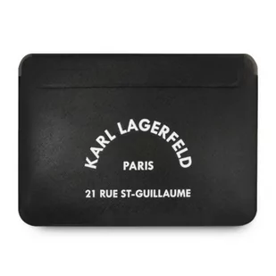 Karl Lagerfeld Etui  Karl Lagerfeld Sleeve Klcs133Rsgsfbk 13&quot Czarny/Black Saffiano Rsg KLD594BLK - Torby na laptopy - miniaturka - grafika 1
