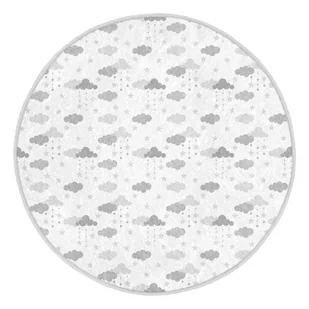 Biało-jasnoszary dywan dziecięcy ø 100 cm Comfort – Mila Home - Dywany dla dzieci - miniaturka - grafika 1