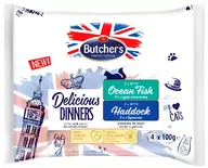 Mokra karma dla kotów - Butcher's Delicious Dinners, karma dla kota, kawałki z rybą oceaniczną/z łupaczem w galaretce, 4x100g - miniaturka - grafika 1