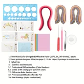 Quilling - TEMU Zestaw do Papierowego Pieceingu Bview z 800 Elementami i 5 Narzędziami (Szerokość Papieru: 5mm) / Wave Styler - miniaturka - grafika 1