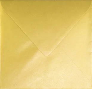 Koperty ozdobne perłowe kwadratowe NK złote Sirio Pearl Aurum 110g 25 szt. - na zaproszenia ślubne złote gody kartki świąteczne - Kartki okolicznościowe i zaproszenia - miniaturka - grafika 1