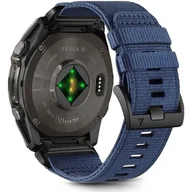 Ładowarki samochodowe - Pasek TECH-PROTECT Nylon Classic do Garmin Fenix 5X/5X Plus/6X/6X Pro/7X/8 (51 mm) Granatowy - miniaturka - grafika 1