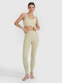 Legginsy - 4F Legginsy do jogi i pilatesu szybkoschnące damskie - zielone L - miniaturka - grafika 1