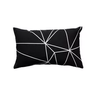 Poduszki dekoracyjne - Poduszka bawełniana Vertos czarna 50 x 30 cm - miniaturka - grafika 1