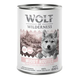 Wolf of Wilderness Junior “Expedition”, 6 x 400 g - Muddy Routes - Drób z wieprzowiną - Mokra karma dla psów - miniaturka - grafika 1