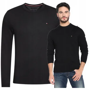 Tommy Hilfiger sweter męski cneck piękny czarny sweterek PREMIUM ładny Tommy Hilfiger sweter męski cneck piękny czarny sweterek PREMIUM ładny XXL - Swetry męskie - miniaturka - grafika 1