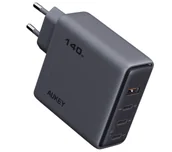 Ładowarki do telefonów - Aukey Comet Mix 4 3xUSB-C 1xUSB 140W PA-C6 Szary - miniaturka - grafika 1