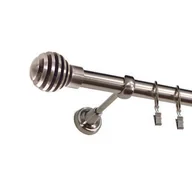 Karnisze - Karnisz pojedynczy ZEUS Ø25, 160 cm luka nikiel - miniaturka - grafika 1