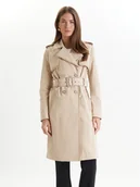 Płaszcze damskie - Guess Trencz W5RL14 WGWD2 Beżowy Regular Fit - miniaturka - grafika 1