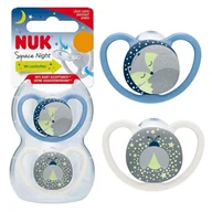 Smoczki uspokajające - Nuk smoczek uspokajający ortodontyczny space night 2 szt. niebieski 18-36 m - miniaturka - grafika 1
