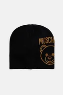 Czapki damskie - Moschino czapka wełniana kolor czarny wełniana M3159 65331 - miniaturka - grafika 1