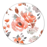 Deski do krojenia - Deska Pomarańczowe kwiaty w stylu vintage fi40 cm, Coloray - miniaturka - grafika 1