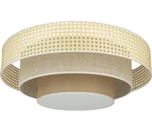 Lampy sufitowe - Duolla - LED Plafon LUNETA LED/26W/230V śr. 60 cm 4000K rattan/beżowy - miniaturka - grafika 1